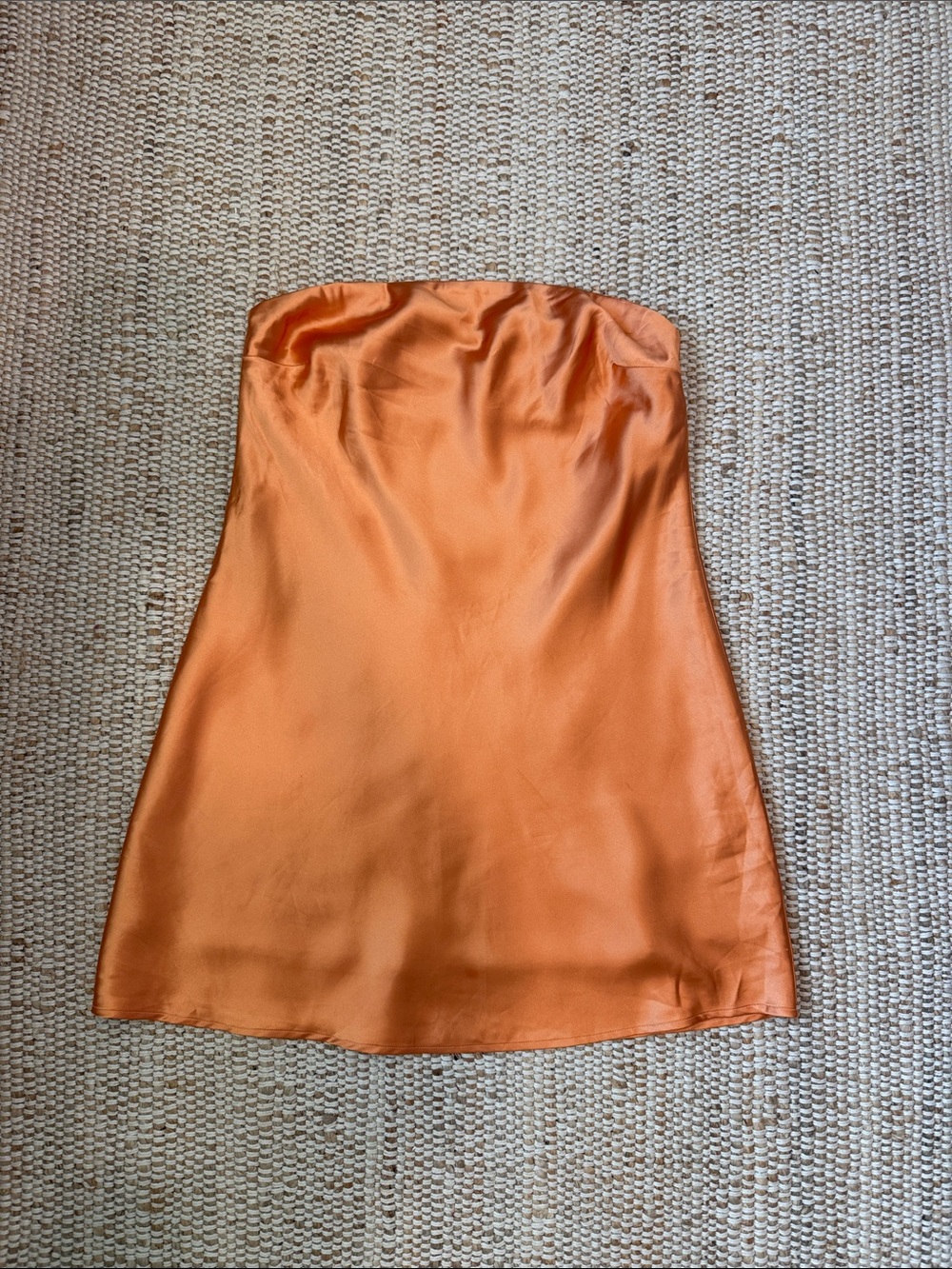 wild fable Strapless Satin Mini Dress in Copper